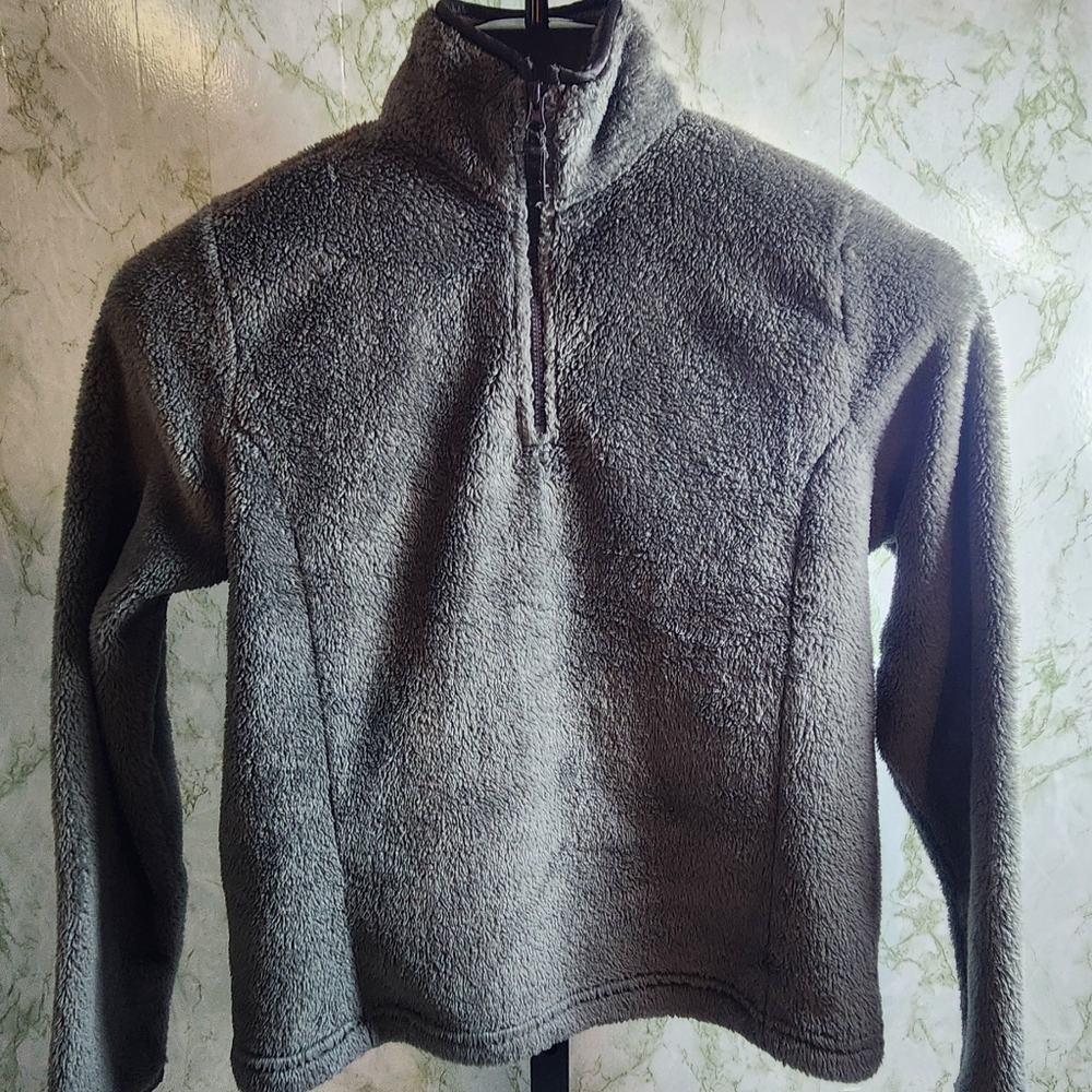LANDS' END Gray Fleece 1/4 Zip
